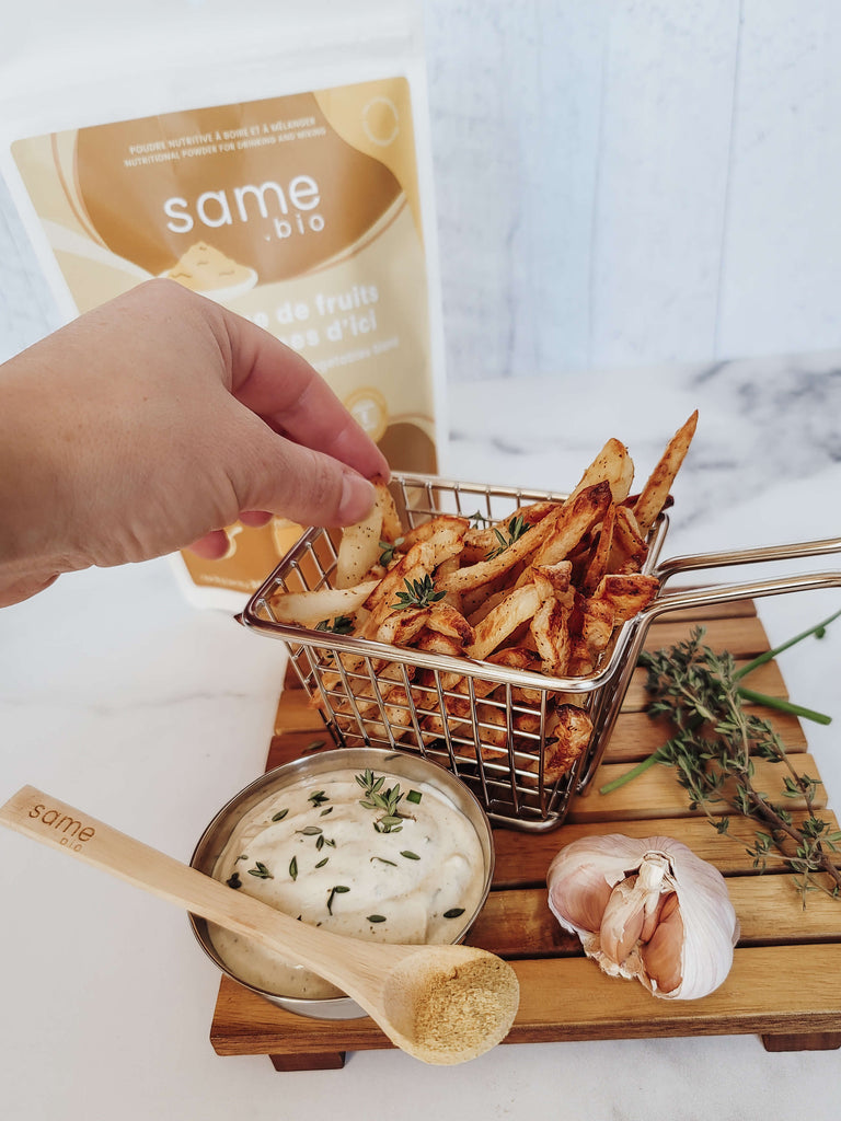 Frites maison et trempette Bonjour récolte