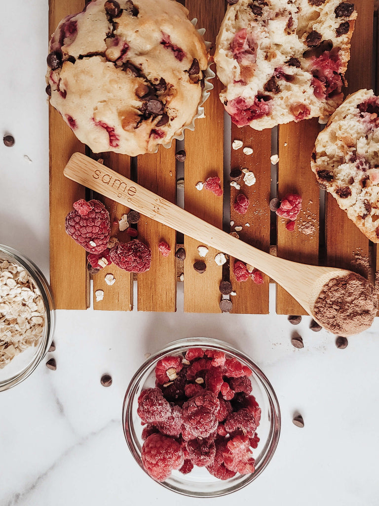 Muffin Vague d'émotions, framboises & choco