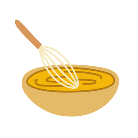 Fouet et un bol à mélanger