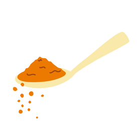 cuillère et poudre nutritive