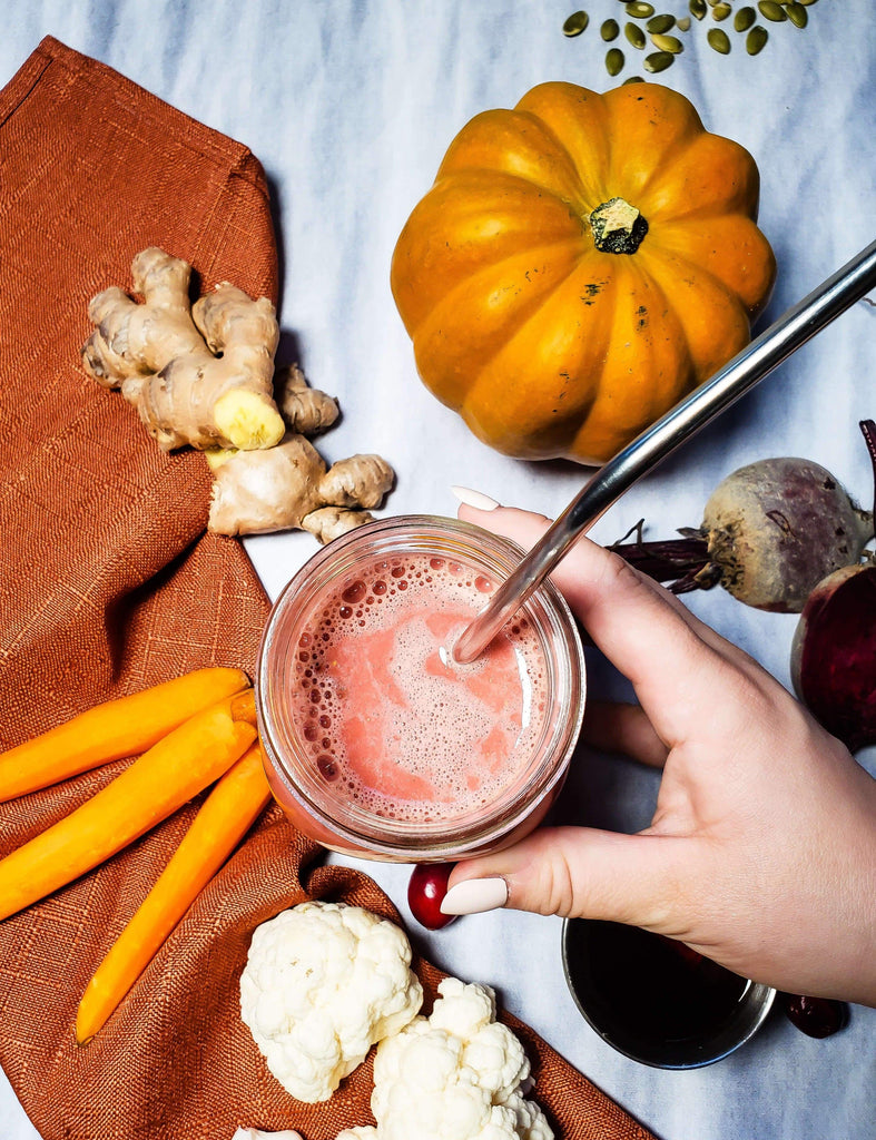 Poudre de fruits et légumes Citrouille, betterave & gingembre.