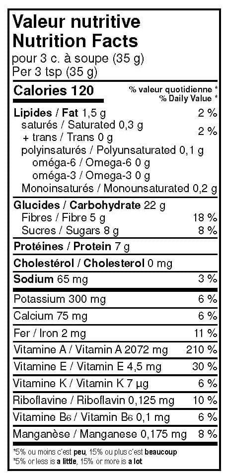 Poudre de fruits et légumes Citrouille & patate douce.